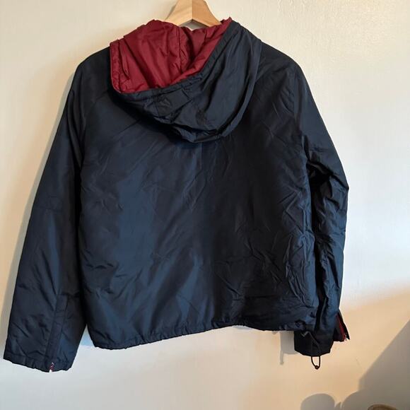 Abercrombie & Fitch Blue & Red Anorak kangaroo Pouch Pullover Jacket Size Small - Picture 3 of 10